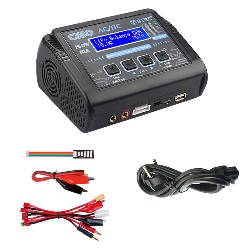 HTRC C150 150W 10A Smart Charger for Electric Toys Balance Charger Airplane Model Lithium Battery Charger HTRC C150 150W 10A Smart Charger for Electric Toys Balance Charger Airplane Model Lithium Battery Charger